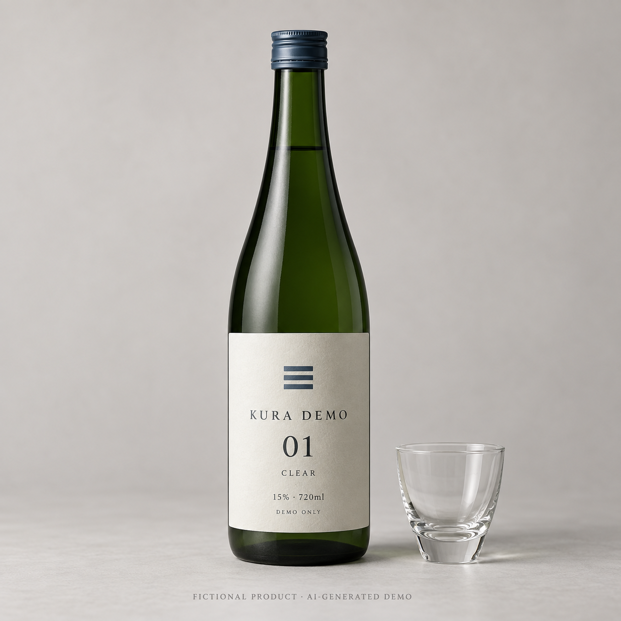 AI-generated fictional sake packaging